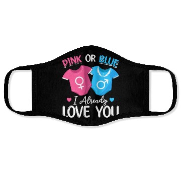 Discover Pink Or Blue I Already Love You - Baby Newborn Face Masks