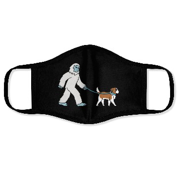 Discover Bigfoot Sasquatch Walking Saint Bernard Face Masks