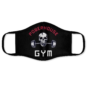 Discover Powerhouse Gym - Bodybuilding Workout Saying Face Masks