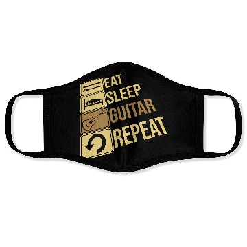 Discover Guitarist Eat Sleep Repeat Face Masks