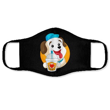 Discover Kawaii Dog Loves Face Masks Boba Tea Bubble Tea Anime