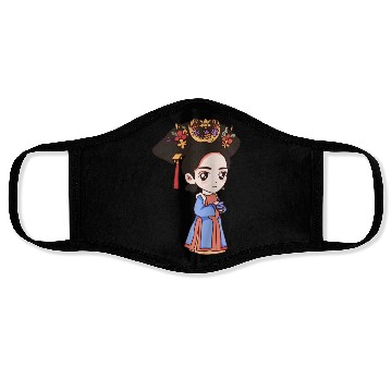 Discover HAND PAINTED GIRL IMAGE Face Masks