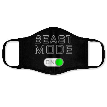 Discover Beast Funny Workout Gym Mode Face Masks