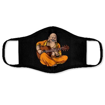 Discover Buddha Playing Guitar Face Masks