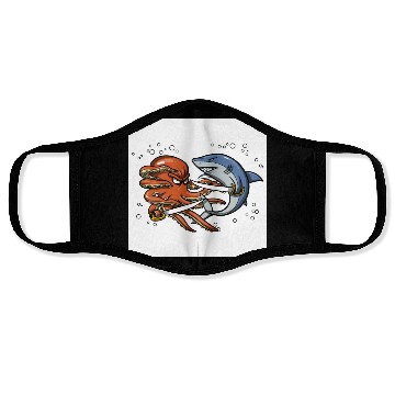 Discover Octopus Shark Pirate Battle Face Masks