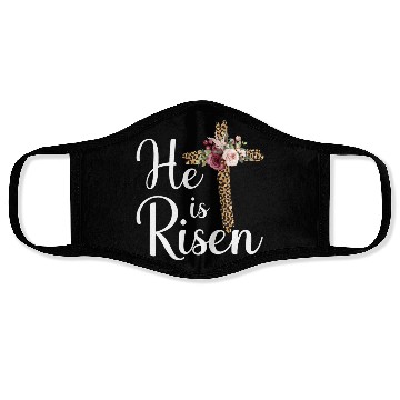Discover He Is Risen Jesus Christ Cross Easter Sunday Face Masks