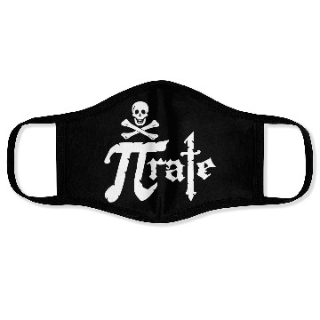 Discover Funny Pirate Pi Symbol Face Masks Nerd Math Geek PI Day