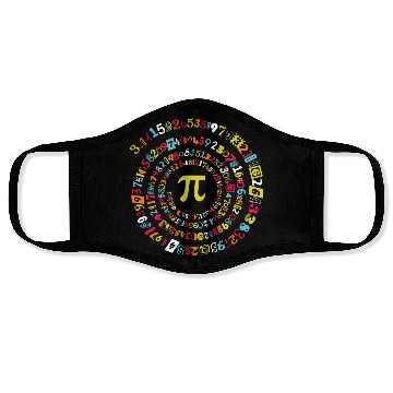 Discover Funny Pi Day Face Masks Spiral Pi Math Face Masks for Pi Day