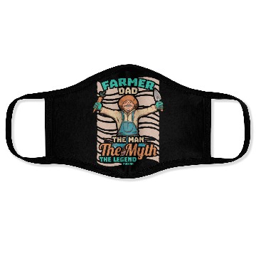 Discover Farmer Dad The Man The Myth The Legend Face Masks