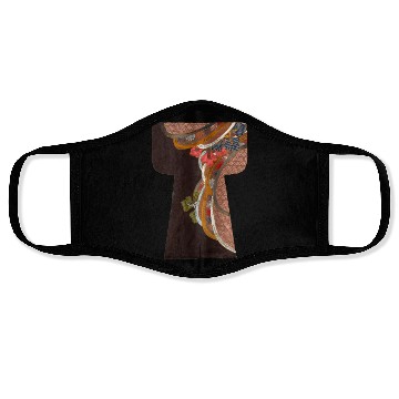 Discover Kimono old fabric design Face Masks