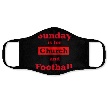 Discover Sunday is for church and Football Face Masks