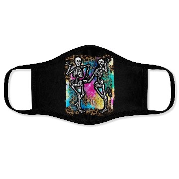 Discover Halloween Skeletons Dancing Tie Dye Face Masks