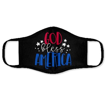 Discover God Bless America Patriotic American 4th of Julygo Face Masks