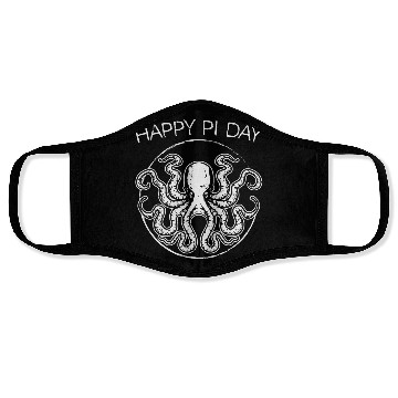 Discover Happy Pi Day Face Masks Funny Math Geek Octopus