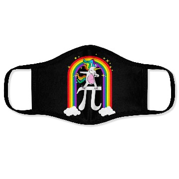 Discover Pi Day Face Masks Funny Dabbing Unicorn And Math Lover