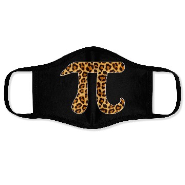 Discover Pi Leopard Print Skin Cheetah Pi Day Math Nerd Face Masks