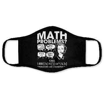 Discover Math Problems Hotline Face Masks Funny Student Teacher