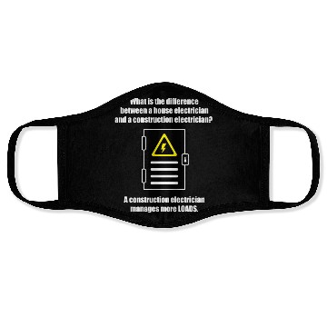 Discover Electrician Electrical Engineer Lineman Face Masks