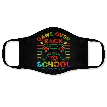 Discover Back to School Funny Game Over Teacher Student Face Masks