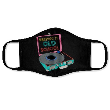 Discover Old School Vinyl Music Lover Face Masks
