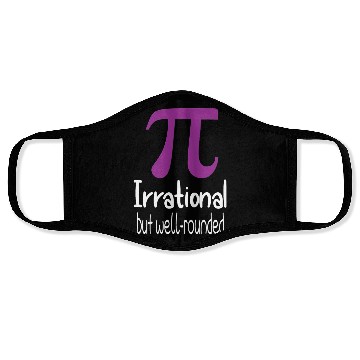 Discover Womens Purple Pi Irrational but Well Rounded Pi Face Masks