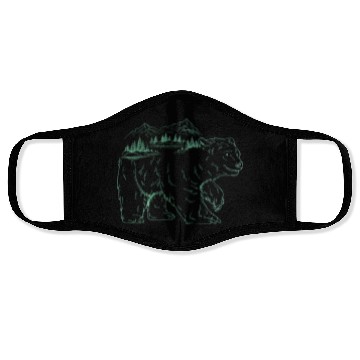 Discover Bear Landscape Mountain Wilderness Mountaineer Face Masks
