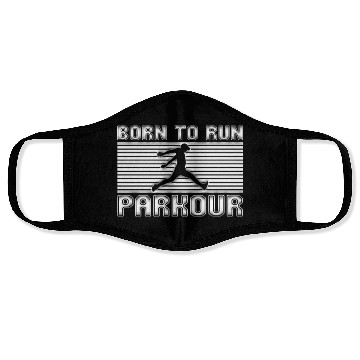 Discover born to run parkour Face Masks