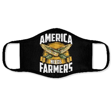 Discover America Needs Farmers Funny Corn Farming Face Masks