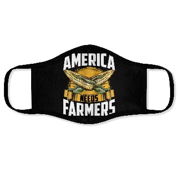Discover America Needs Farmers Agriculture Farmer Corn Face Masks