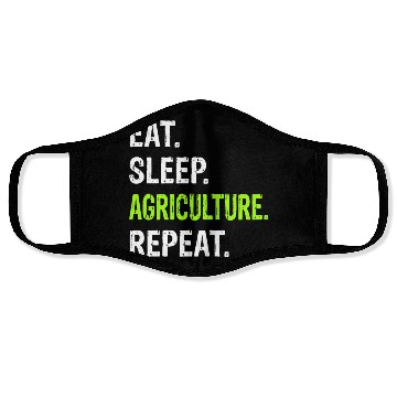 Discover Eat Sleep Agriculture Repeat - Farmer Farming Face Masks