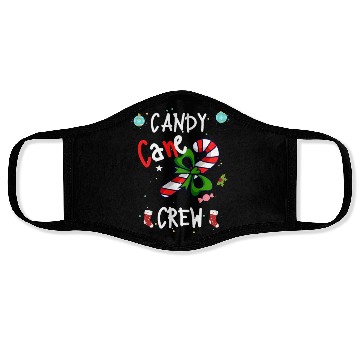 Discover Cute Funny Candy Cane Crew Funny Christmas Candy Face Masks