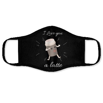 Discover i love you a latte Face Masks