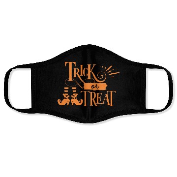 Discover Trick Or Treat Witch Boot Halloween Holiday Face Masks