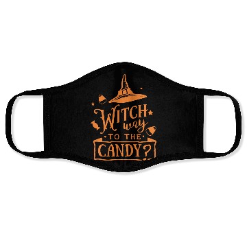 Discover Witch Way To The Candy Hat Halloween Holiday Face Masks