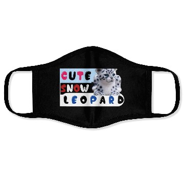 Discover Cute Snow leopard |big cats Face Masks