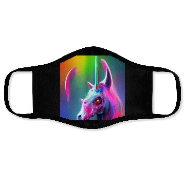 Discover Heavy metal rainbow ultra unicorn Face Masks