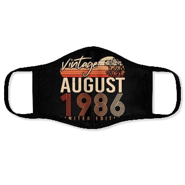 Discover Year Of Construction 1986 In August Face Masks