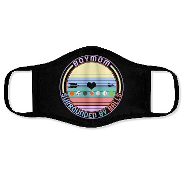 Discover Boy Mom Face Masks, Surrounded By Balls Mother's Day