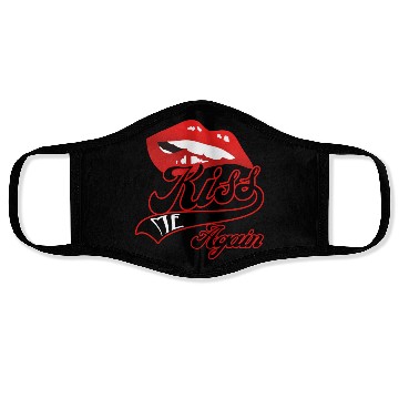 Discover Kiss Me Again Sexy Lip Redline Swoosh Graphic. Face Masks