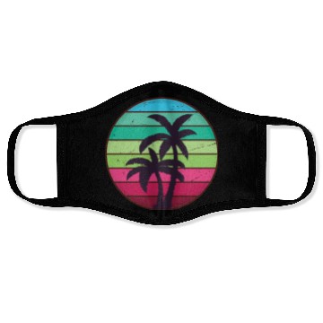 Discover Palm Tree Tropical Beach Face Masks