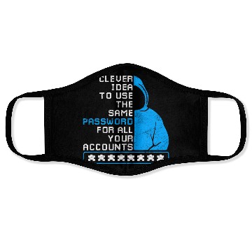 Discover Password hacking Cyber Security Face Masks