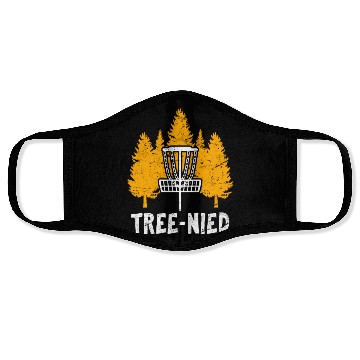 Discover Tree-Nied Disc Golf Players Funny Frisbee Golf Dis Face Masks