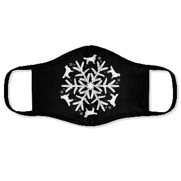 Discover Golden Retriever Snowflake Pattern Face Masks