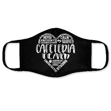 Discover Cafeteria team, lunch lady worker Face Masks