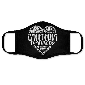 Discover Cafeteria manager, lunch lady, worker Face Masks