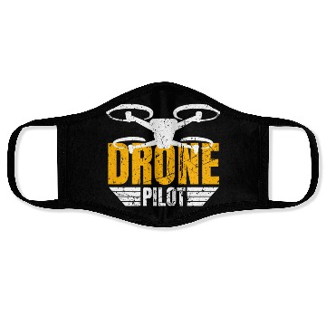 Discover Drone Drone Pilot Drone Operator Quadrocopter Face Masks