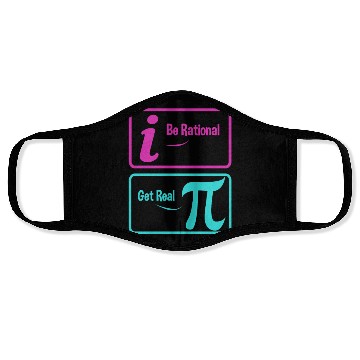 Discover Funny Pi Imaginary Number Be Real Be Rational Math Face Masks