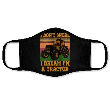 Discover Tractor Farmer a dont snore Face Masks