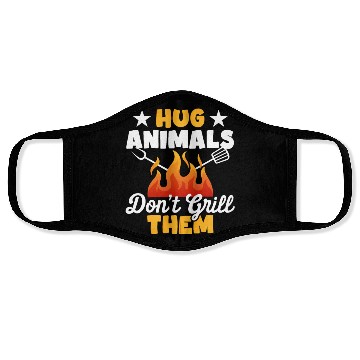 Discover Hug Animals Don't Grill Them Funny Vegetarian Face Masks