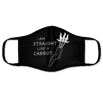 Discover straight like a carrot - white uni II Face Masks